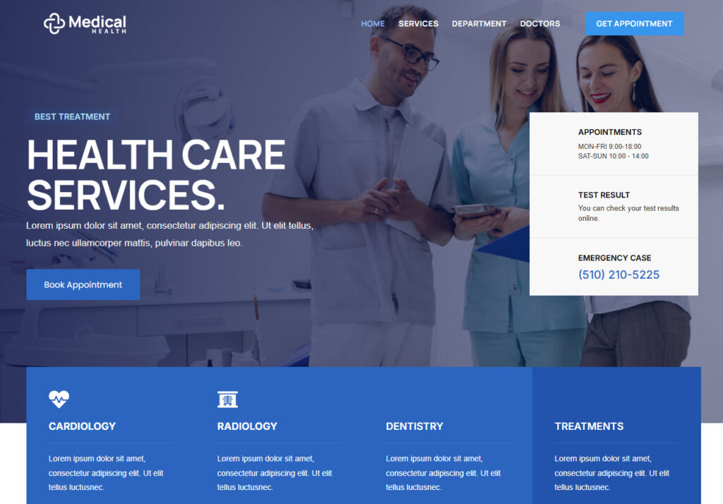 free Appointment booking system for doctor, healthcare, dental , wp doctor booking plugin, wordpress appointment booking plugin for healthcare. booking system for medical
